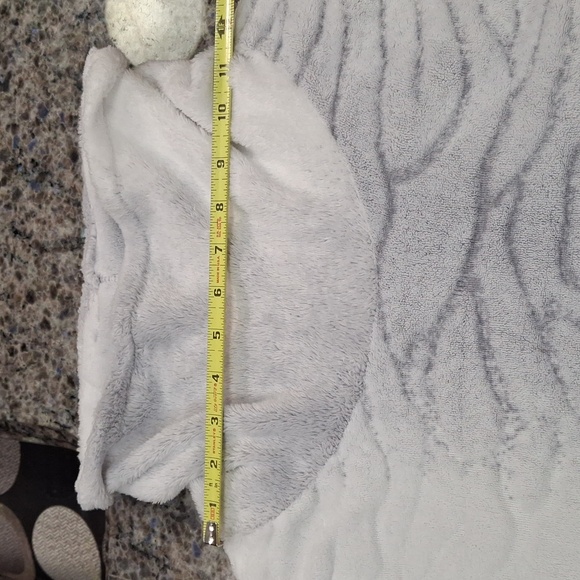 "ANNE KLEIN" Women's, SZ M, 100%polyester, grey and white, robe material dress - Picture 8 of 12